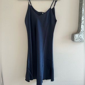 Blue slip dress